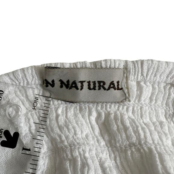 Cotton Natural Peruvian Sleeveless Tiered Maxi Dress Crochet Trim White S Fairy - Picture 15 of 16